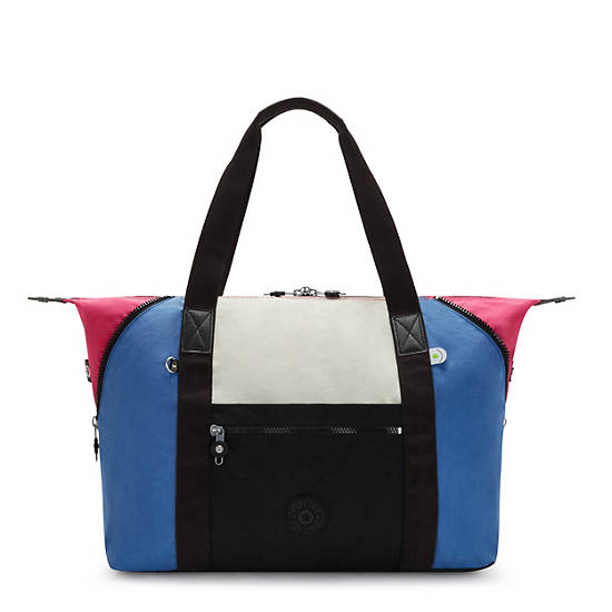 Kipling Art Medium Tote Tassen Blauw Roze | BE 1442SG